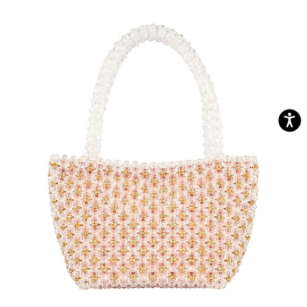 NWOT Loeffler Randall Mina Mini Beaded Tote Bag - Picture 2 of 7
